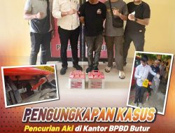 Satreskrim Polres  Butur Tangkap Pencuri  Aki di  Kantor BPBD 